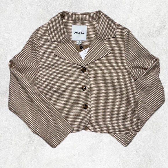 NWT Monki houndstooth crop blazer - Picture 1 of 4